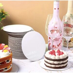 White Cake Boards round 20 Pack – 10 Inch 10" Cardboard Cake Rounds Circles